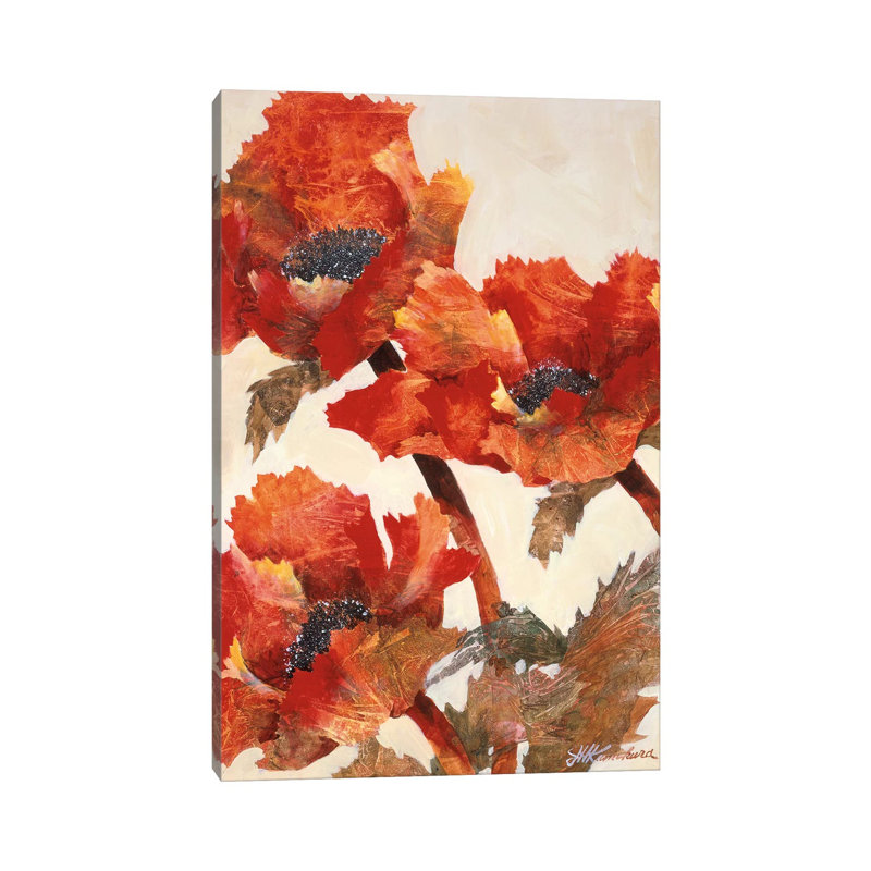 Poppies II by Joyce Kamikura - Wrapped Canvas Painting, 66.04 cm H x 45.72 cm W