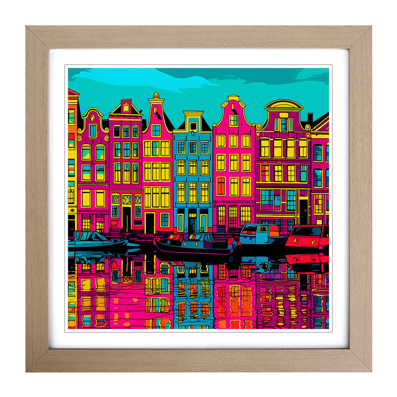 Single Picture Frame Print on Wood, Oak