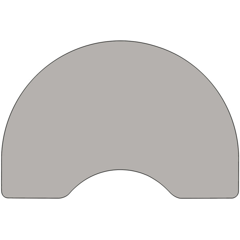 Gray Kidney Shaped Adjustable Laminate Activity Table
