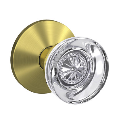 Hobson Non-Turning Glass Knob with Kinsler Trim