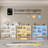6-Shelf Modern Bookcase With Tri-color Sensor Light, Irregular Open Bookshelf-1277324384