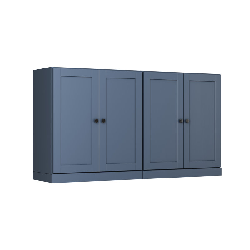 Palace Imports 100% Solid Wood 64" Sideboard with Shaker Doors & Adjustable Shelves, Antique Blue