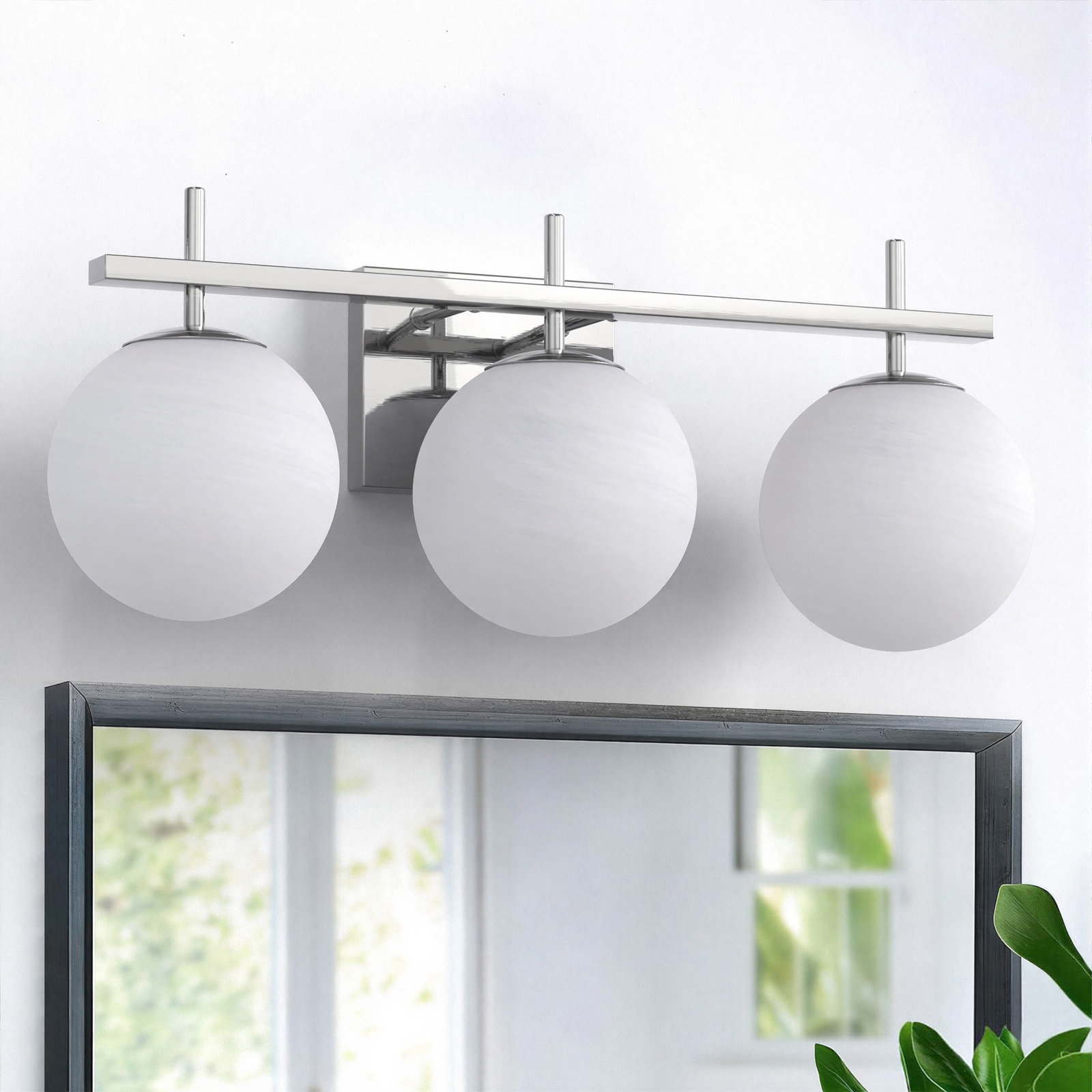 Lio 3-Light Vanity Light, 3, Chrome