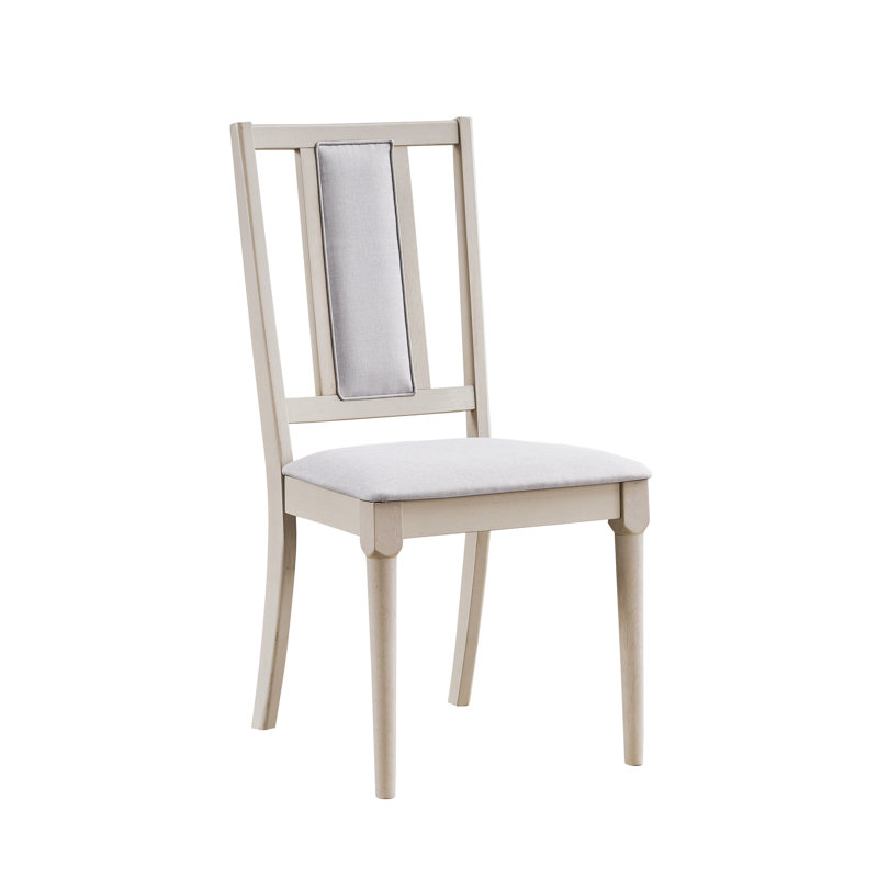 Chaises d'appoint en lin beige (2) - support de poids de 220 lb, largeur de siège de 20 po, profondeur de 16 po, hauteur de 19 po, coussins pour la détente, fabrication en bois élégante, double piédestal stable, chaise de salle à manger polyvalente