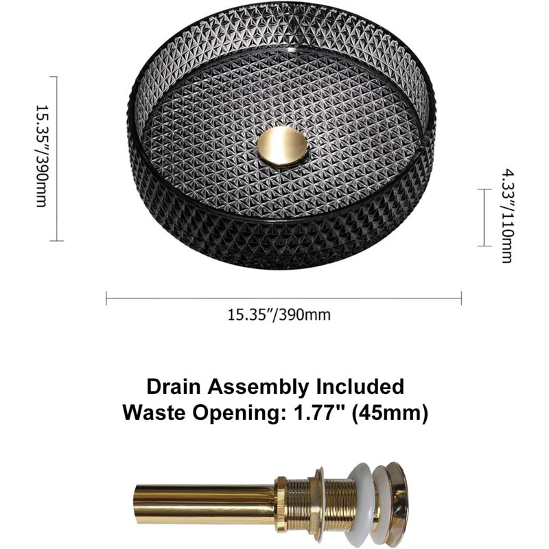 Lavabo pour salle de bain Homary, Noir