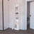Brenda Linen Cabinet with 1 door, 3 open shelves-1902063934