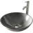 Giovanni 17" L x 17" W x 6" H Round Glass Vessel Bathroom Sink with 13" H Faucet-100495550-100495556