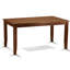 L'ensemble de table de cuisine 6 pièces contient une table de salle à manger rectangulaire et 4 chaises de salle à manger en tissu de lin avec un banc, acajou-1202599980-1202599982