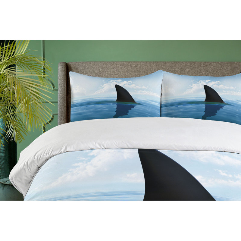 Shark Modern & Contemporary Duvet Cover, King Duvet Cover + 2 King Shams