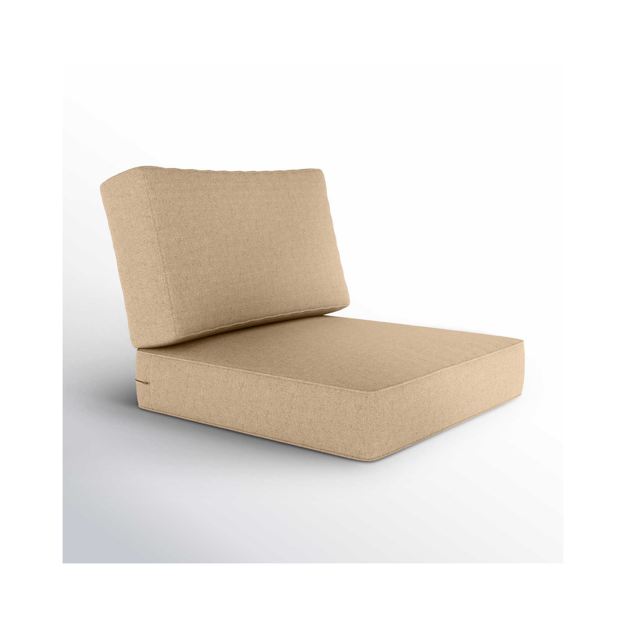 Outdoor Sunbrella Seat/Back Cushion, Antique Beige Sunbrella® Canvas