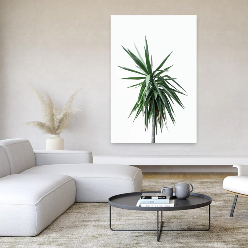 Art contemporain contemporain abstrait palmier, H 60 po x l 40 po