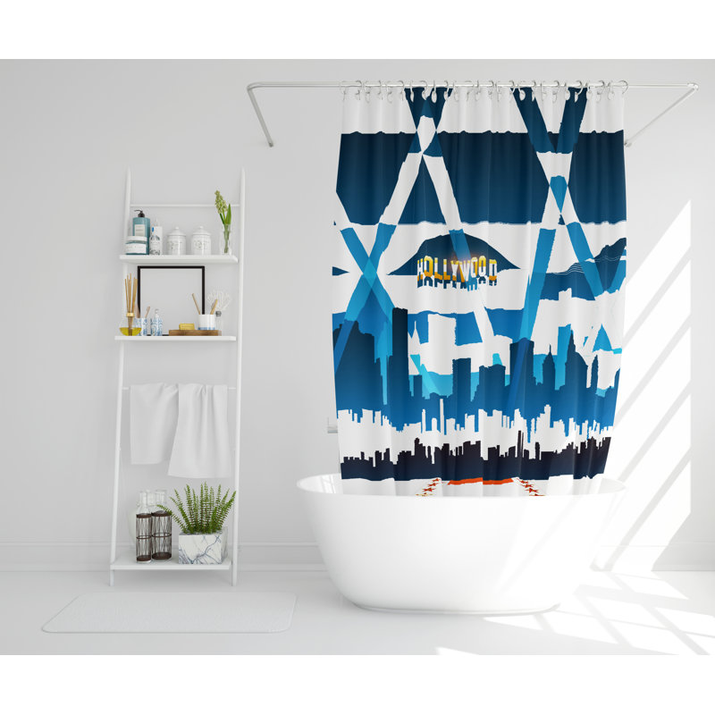 Wilen Polyester Single Shower Curtain, 168cm H x 168cm W