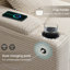Canapé modulaire convertible en forme de L de 106 po, canapé d'angle en velours côtelé avec rangement pour accoudoirs, porte-gobelets, chargeur USB, coin irrégulier