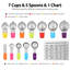 Ensemble de tasses et cuillères à mesurer magnétiques en acier inoxydable U-Taste 18/8: ensemble de 13 mesures de cuisine empilables en métal pour la cuisson des aliments (multicolore)-131353742