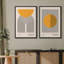 Mid Century Modern Boho Bauhaus Solar Sun Abstract Art Decor Framed On Canvas 2 Pieces Print-71660213-71660214