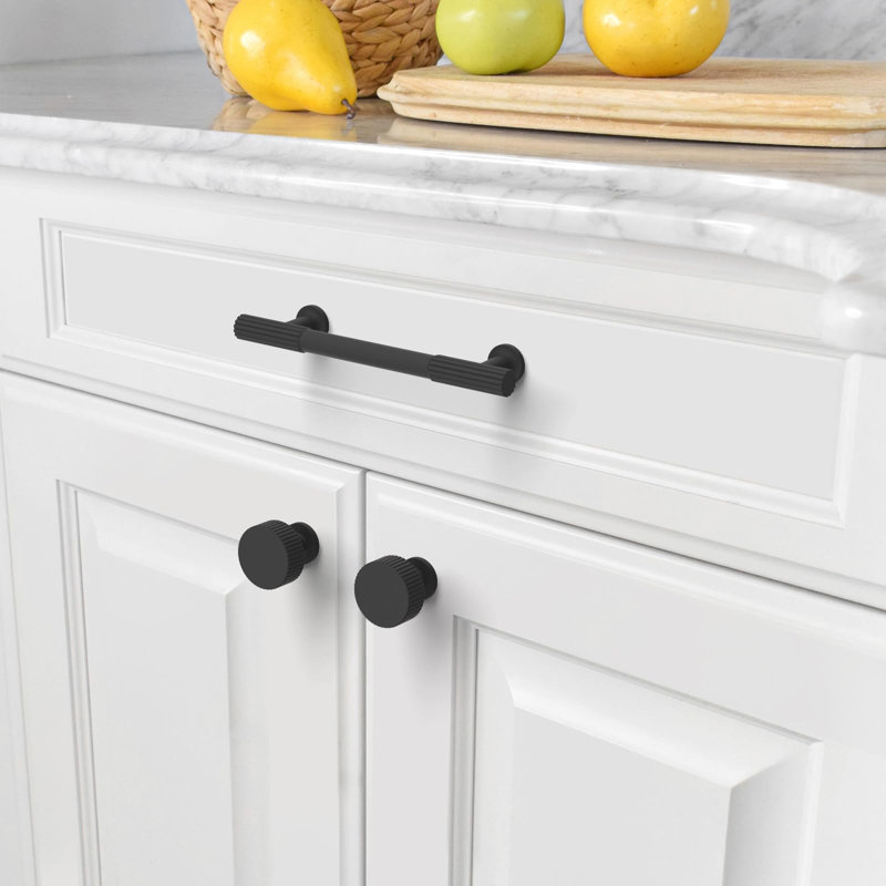 10 Pack Matte Black Kitchen Cabinet Knobs，Heavy-Duty Solid Zinc, Sturdy, 2 Screw Sizes, Single Hole Knob, Cupboards, Drawers, Dressers, Furniture, Hardware