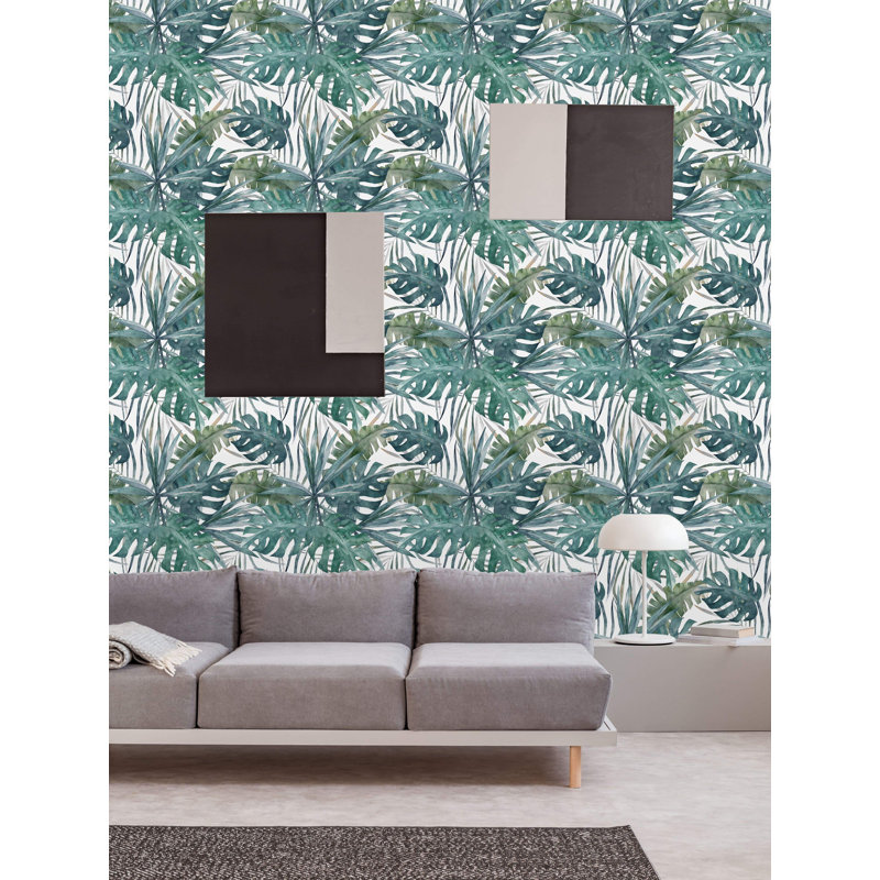 Rouleau de papier peint adhésif Baril Leaves, L 10,42 po x l 25 po