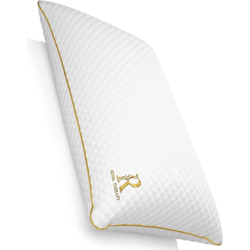 Oreiller en mousse à mémoire de forme royale, oreiller ajustable sans odeur déchiqueté pour soulager la douleur du cou et des épaules, soutien pour le dos, l'estomac, les dormeurs latéraux, CertiPUR-US