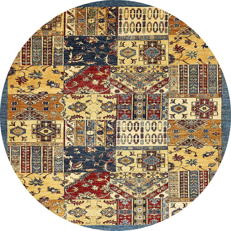 Abstract Indoor Rug, Round 4'