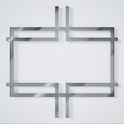 Granby Decorative Fretwork Acrylic Wall Panels, Extra Small, 7 3/8"W x 7 3/8"H x 1/8"T, Silver Mirror