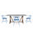 Warner Concrete Veneer Top Dining Table And Low Back Windsor Chairs Set - Full Concrete Veneer Top Table And 4 Finish Chairs-114509600