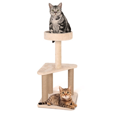Tour pour chat polyvalente avec perchoirs moelleux et caractéristiques de grattage pour les chats d'intérieur