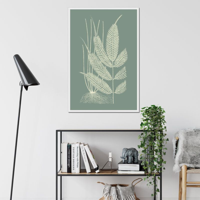 Ferns on Sage II by Vision Studio - Wrapped Canvas Painting Print, Paper Print, 91cm H x 61cm W