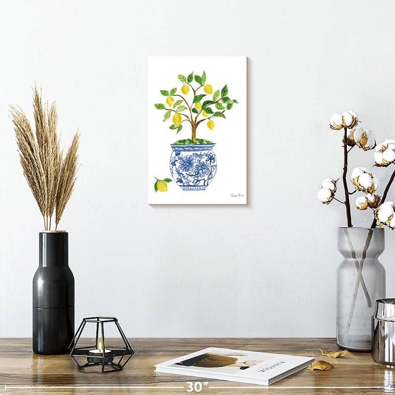 Harnek citron chinoiserie, H 12 po x l 8 po