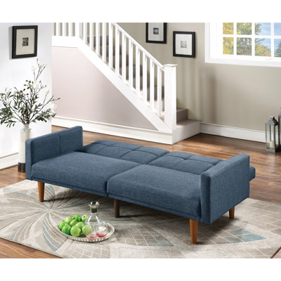 Adjustable Navy Convertible , Fabric Material, Wood Frame Included, 80" Length With Back, Base, X 44" 16"H Option