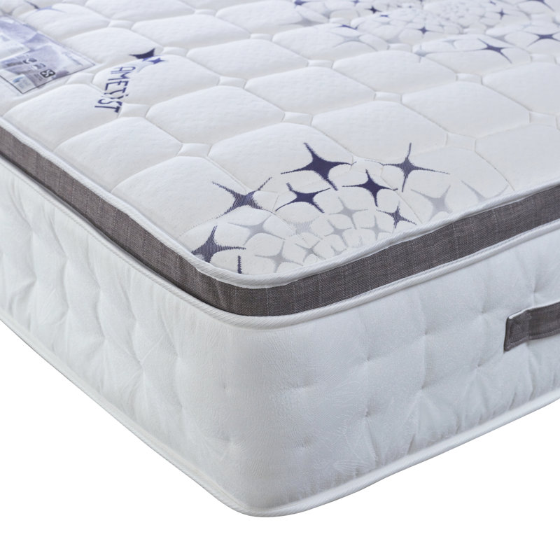Jade Upholstered UK King - DE 150 X 200 Cm Bed with Mattress, Small Single (2'6), Non Storage, Duckegg