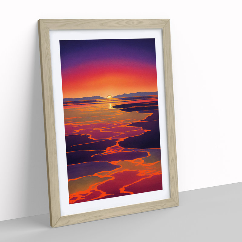 Unique Sunset - Framed Print, 64cm H x 46cm W x 2cm D, Oak Framed