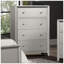 Luxueux commode 1 pièce nickel brossé sur poignées 4 tiroirs à queue d'aronde anglaise avec glissières en métal finition champagne