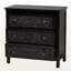Armoire de rangement à 3 tiroirs avec poignées en métal Rison, H 31,24 po x l 31,17 po x P 15,41 po