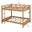 Grand lit superposé, lits superposés en bois massif avec échelle, assemblage facile, peu encombrant-2089934459