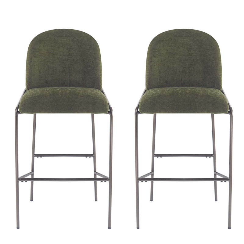 Ensemble de 2 tabourets de bar Galen, Vert