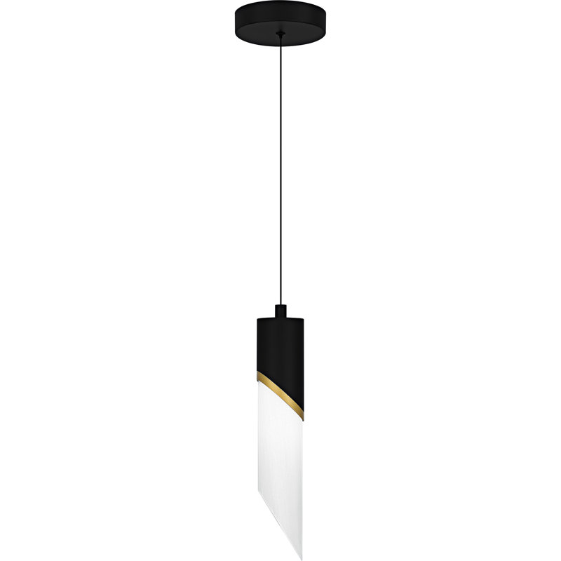 Kepley 1-Light Integrated LED Matte Black Mini Pendant