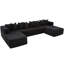 [VIDÉO] Canapé modulaire en U de 146 po, canapé-lit convertible 5 places et en L, 8 coussins, combinaison gratuite, sans assemblage, canapé surdimensionné, sac de magazines, velours côtelé, NOIR-612265594