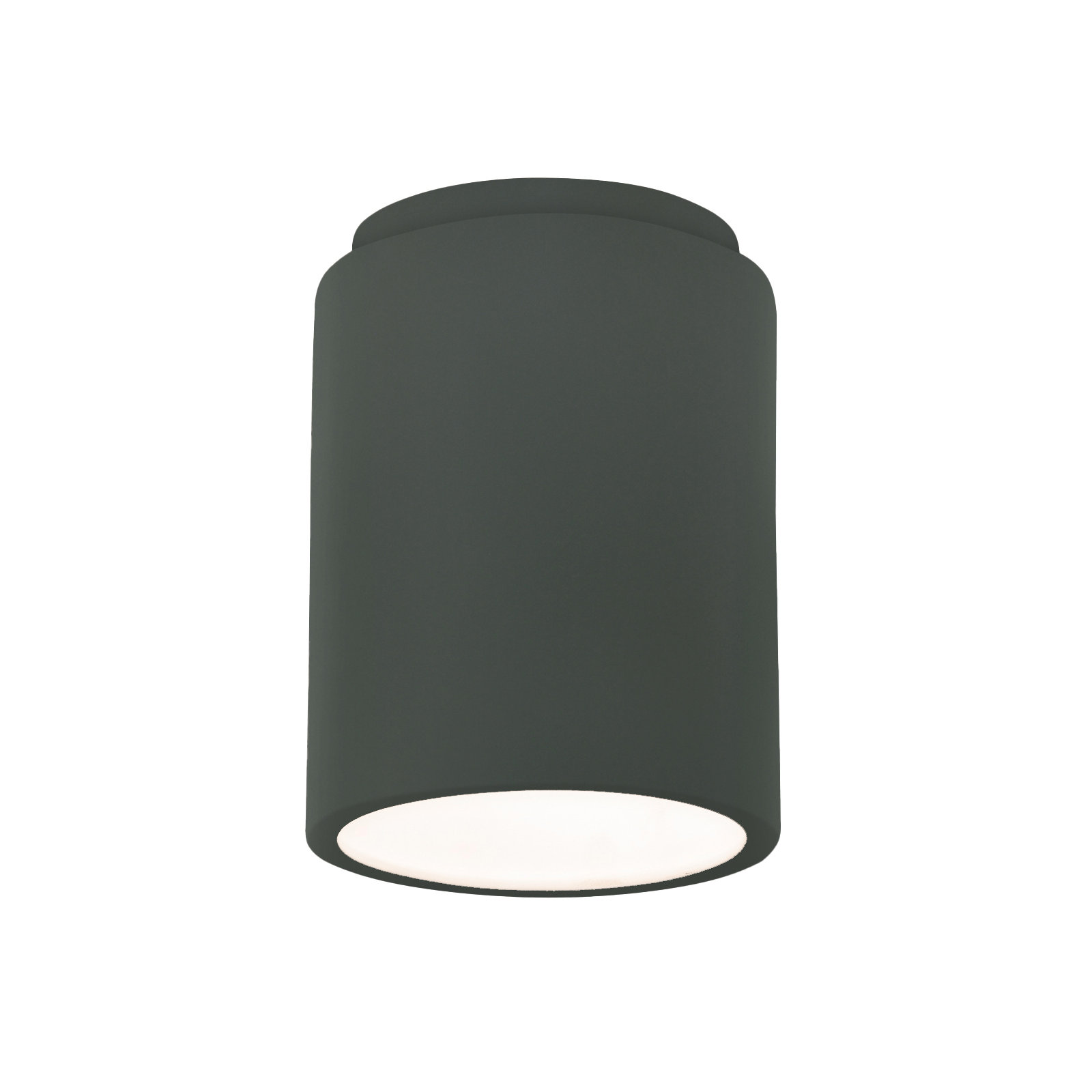 Sumatra Single Light Ceramic Flush Mount, Pewter Green, LED (Integrated)