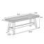 Contemporary Style 1Pc Dining Bench Grey Color Wooden Seat Dining Room Bench(Only Includs Bench)