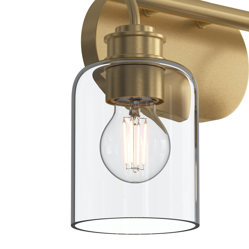 Ensemble de meuble-lavabo à deux lumières Reines, Or brossé, 2 Lights