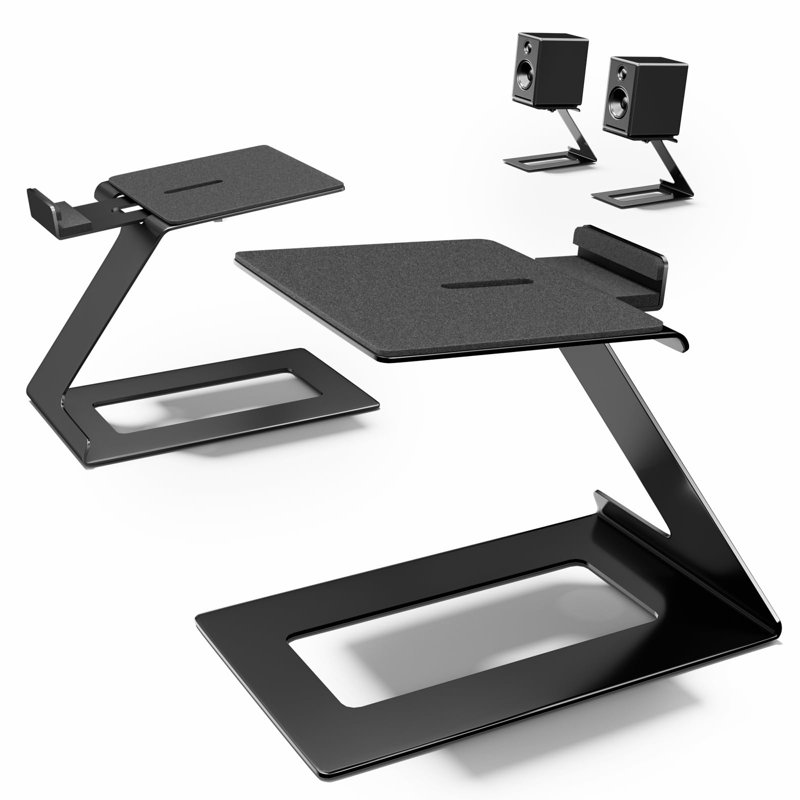 Desk Speaker Stands for Most Bookshelf Speakers, Depth up to 7.71 in, 1 Pair