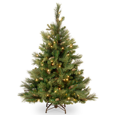 Quentin Flocked Pre-Lit Pine Christmas Tree
