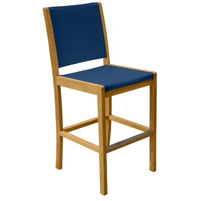 Riviera Teak Outdoor Sling Bar Chair