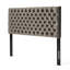 Tête de lit réglable en velours gris pour une chambre à coucher confortable avec une silhouette rectangulaire élégante-321471734