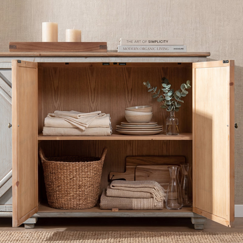 Buffet extra large à 6 portes en bois récupéré Colette