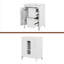 Meuble-lavabo 24 po avec lavabo, meuble-lavabo avec deux tiroirs et porte, tablette réglable, bois massif et panneau de fibres à densité moyenne-108121557