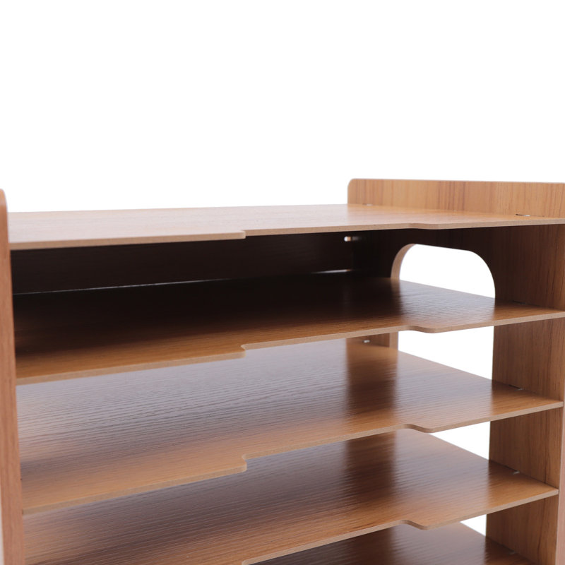 Jefto 7 Tier Wood File Paper Organizer