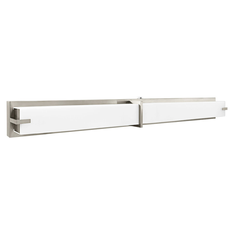 Luminaire de salle de bain à DEL 36 po en nickel brossé Wrought Studio ™ 3CCT 30W 2100 Lumens à intensité variable