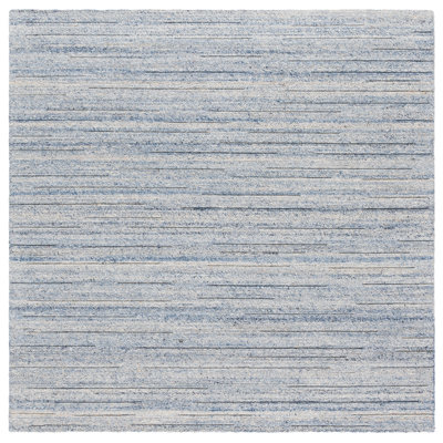 Natura 461 Hand Woven Wool/Cotton No Pattern Rug in Blue