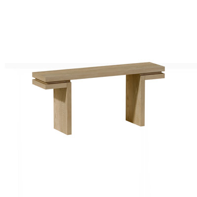 66" Extra Wide Real Wood Veneered Console Table